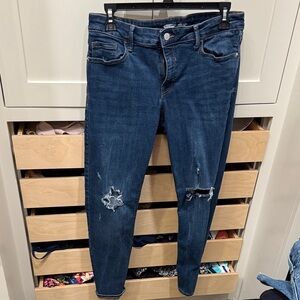 Old Navy Deep Blue Ripped Skinny Jeans